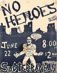 No Heroes flyer